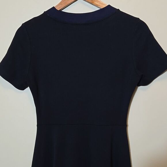 COS Paneled Black Jersey Dress Size XS Fit & Flare Modest Stealth Wealth Classic - Picture 7 of 13